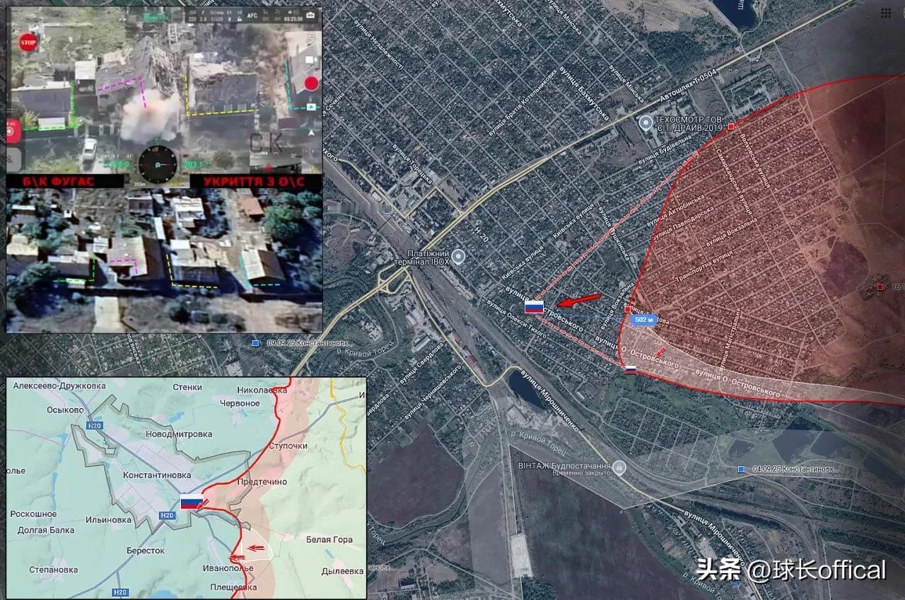 CK更新顿河君士坦丁罗夫卡俄军进展的地理定位，俄军drg继续乱窜
04.11.2