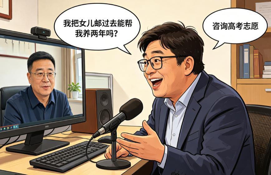 内蒙古，一位高考735分状元女孩的家长，在直播间与张雪峰连麦，咨询高考志愿填报事