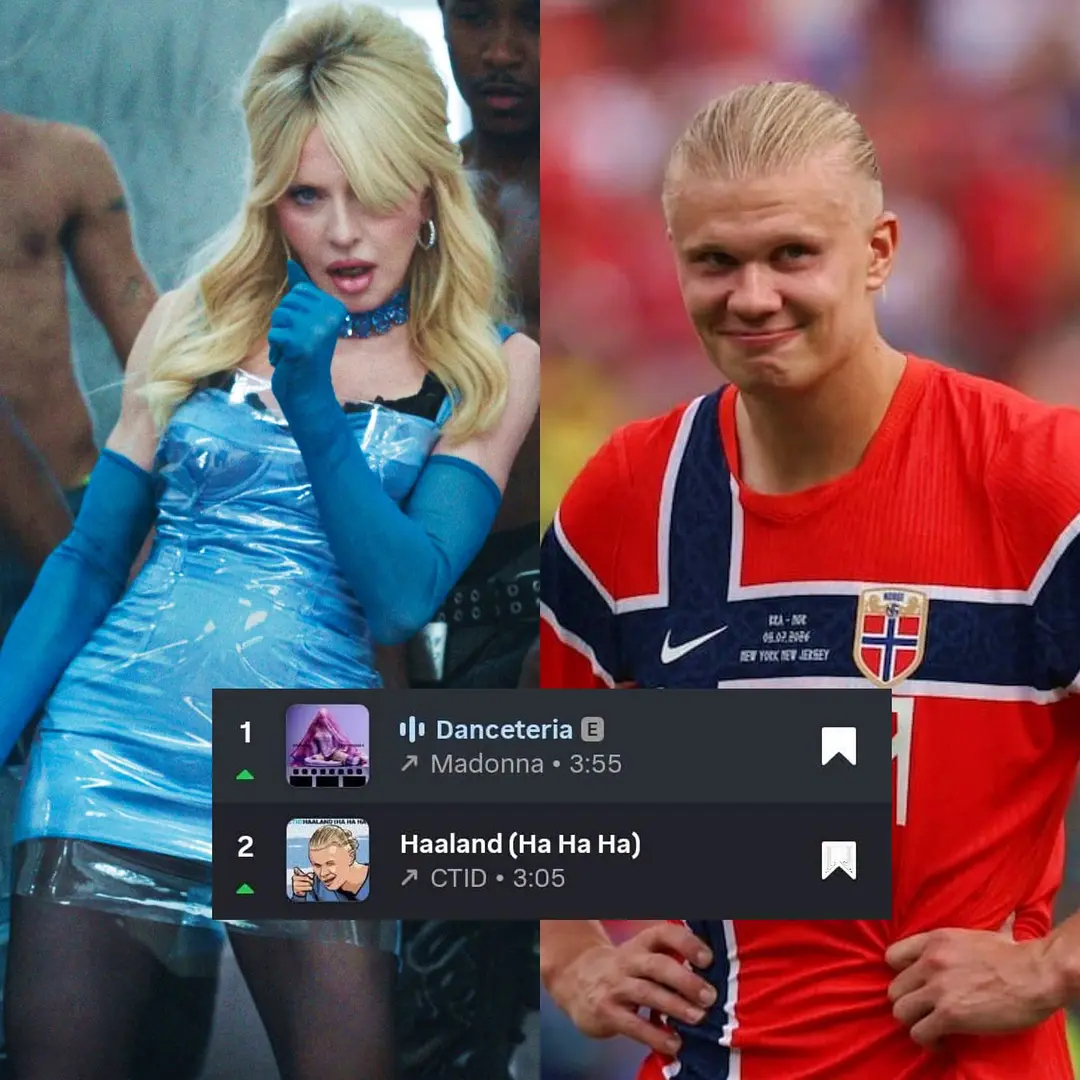 ⚽OMG麦当娜和哈兰德正在争夺ins上音频热度第一🙊所有人都来听一下麦当娜新专