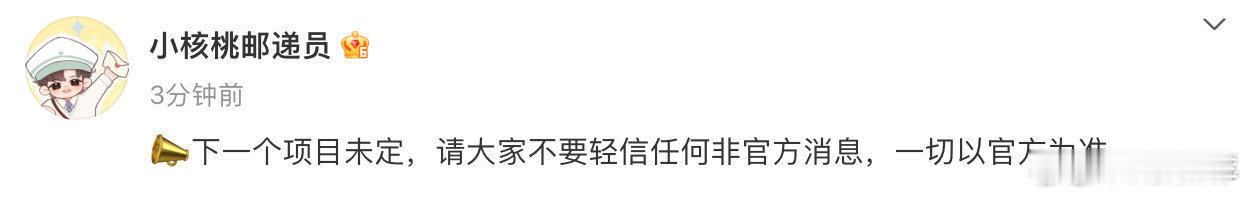 张凌赫对接称下一个项目未定  张凌赫方否认三搭传闻   不要乱吃瓜啦 