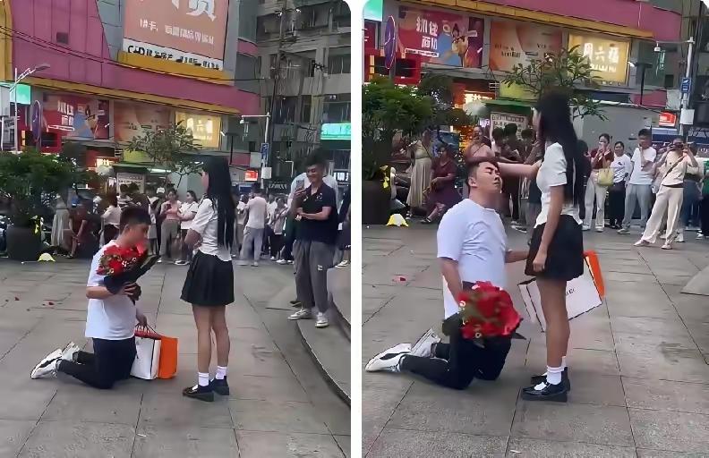 媳妇绝不对，
不该让下跪。
男人的尊严，
你给弄稀碎。