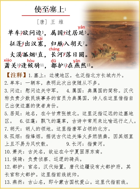 古诗词解析 | 王维《使至塞上》