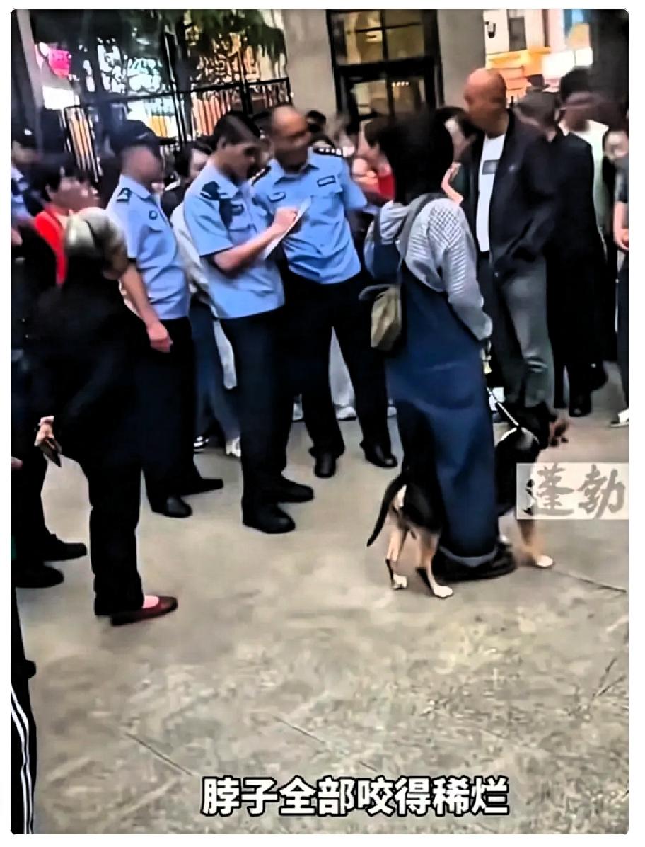 四川眉山狗咬人事件，
养狗女子有个致命的错误，
出门遛狗，只牵绳还不够，大型犬最
