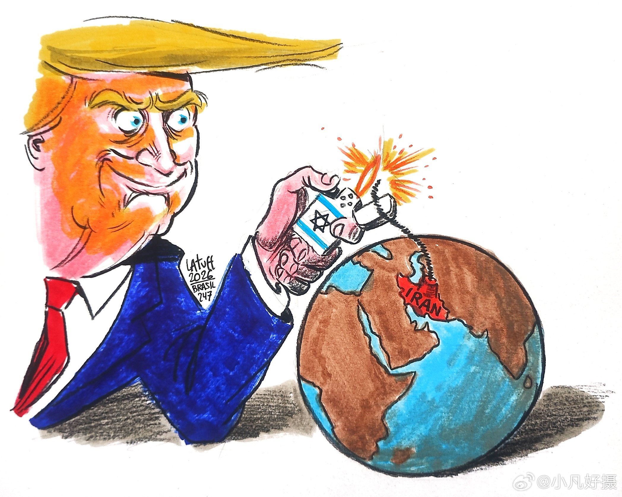 伊朗外长阿拉格奇刚刚发帖：“我听说，一名在对伊朗战争中阵亡的美国士兵的家属正在依