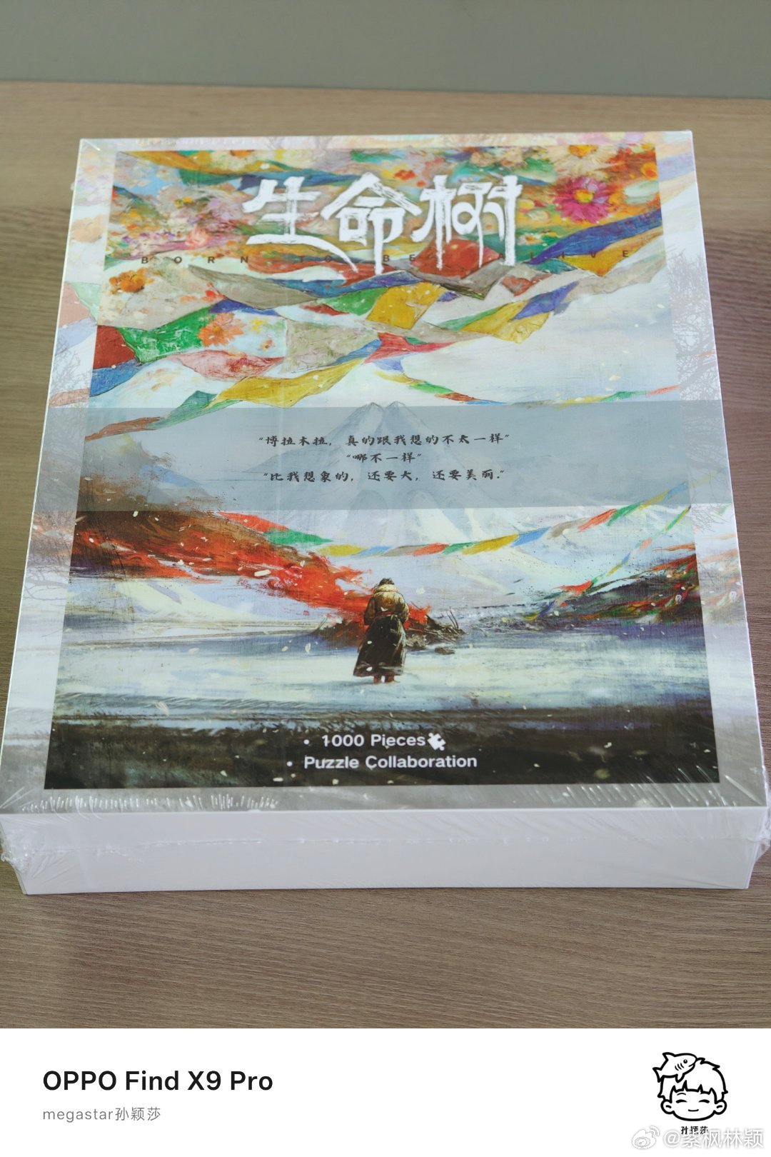 杨紫 恭祝杨紫白菊拿奖，又买了雪山拼图(上次没买到)，之前那副还没拼
