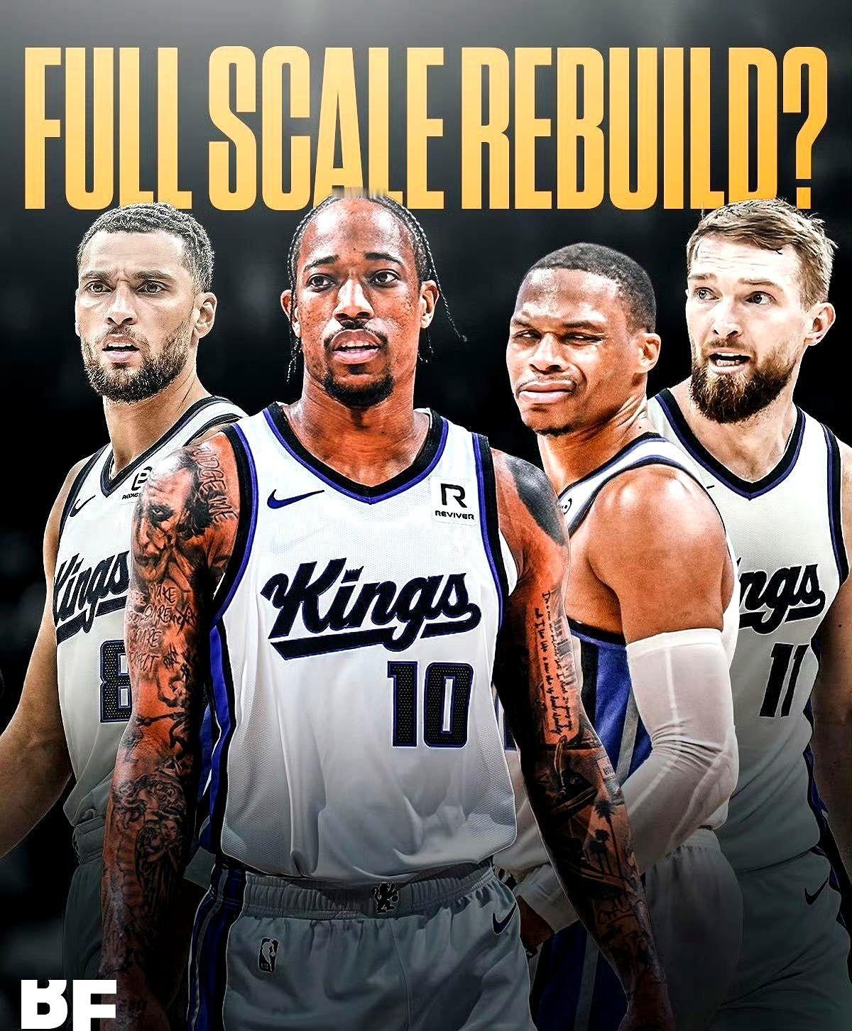 威少太悲哀了！
本来加盟国王，与拉文、德罗赞、小萨组成四小巨头。
近日，国王宣布