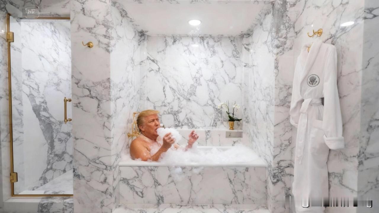 政府停摆 31 天！特朗普晒“皇帝的新衣”
特朗普总统分享了白宫新装修的浴室照片