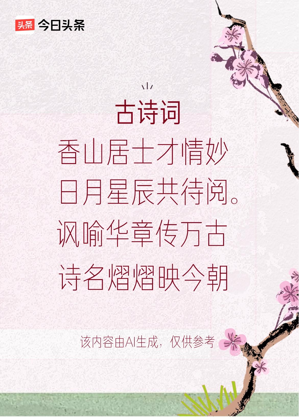 文学创作大会 “香山居士才情妙，乐府新篇韵意高”，这说的可不就是唐代大诗人白居易