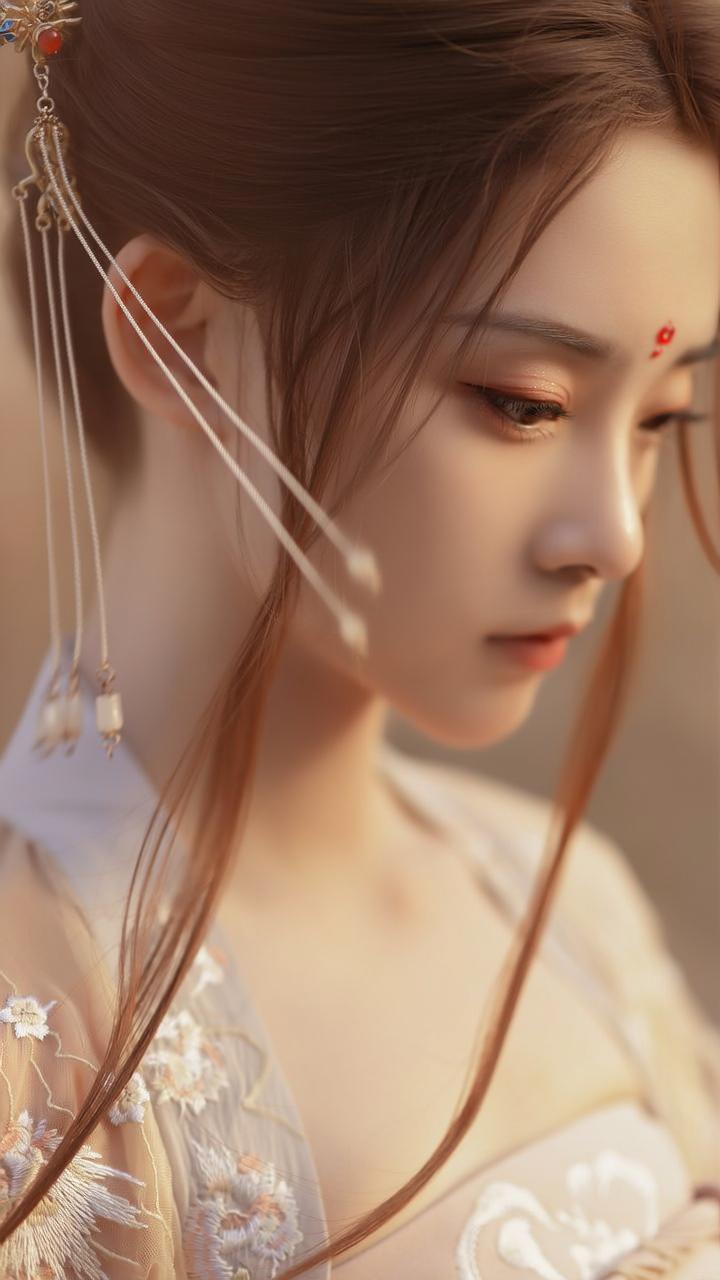 什么样的穿搭可以成为气质女神? 古风美人，温婉动人，红妆点缀，尽显古典韵味。