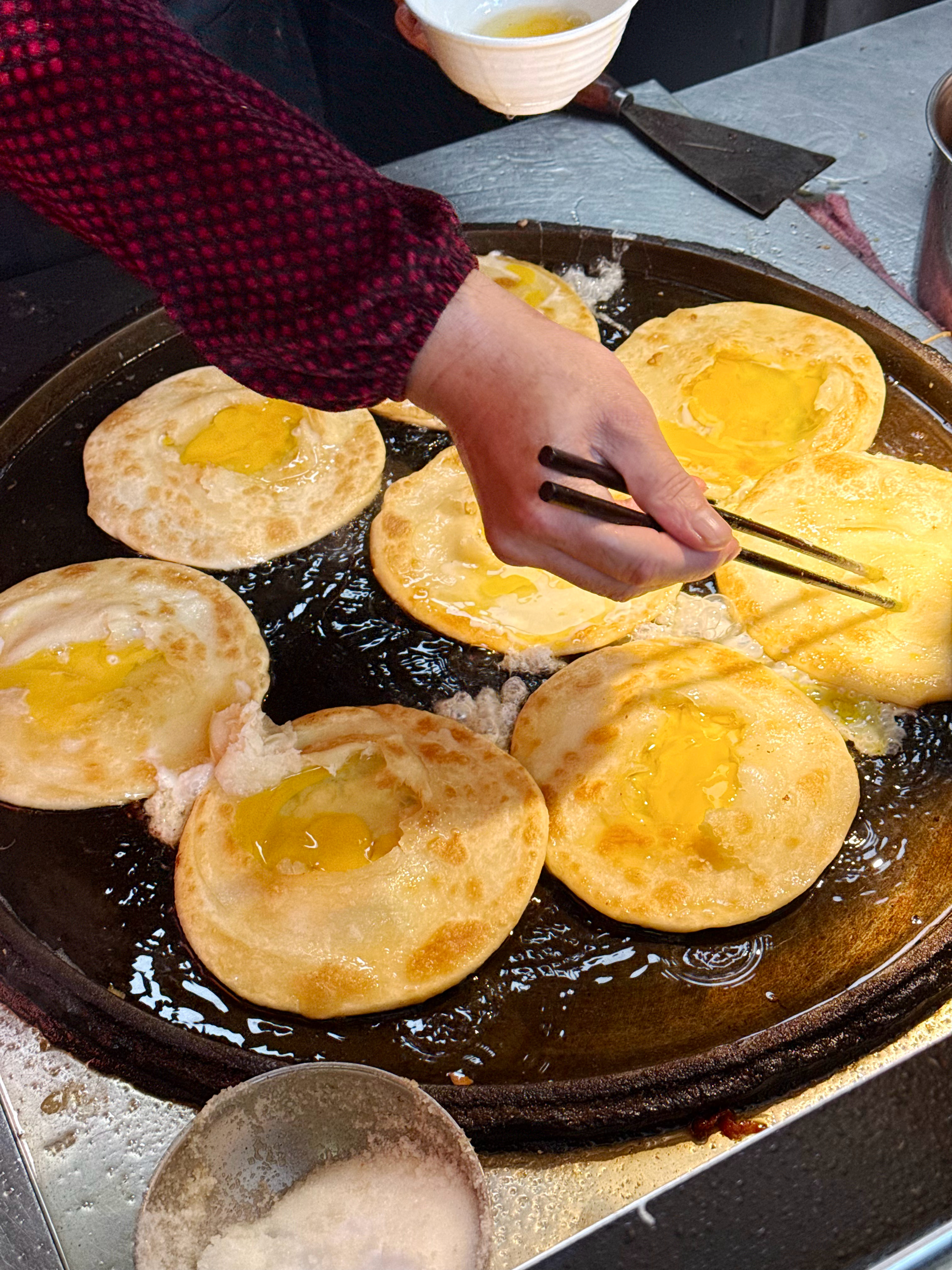 谁能拒绝得了这一口鸡蛋灌饼加里脊呢？？[捂嘴哭][捂嘴哭] ​​​