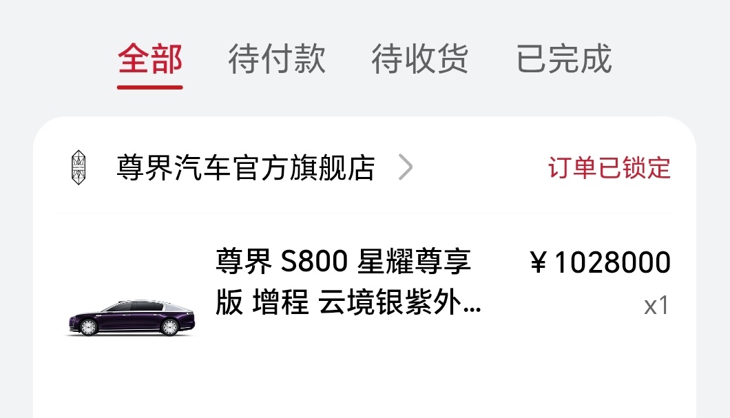 S800改了个配置，把双电机改成了三电机，已经锁单了。其实销售还是更推荐我双电机