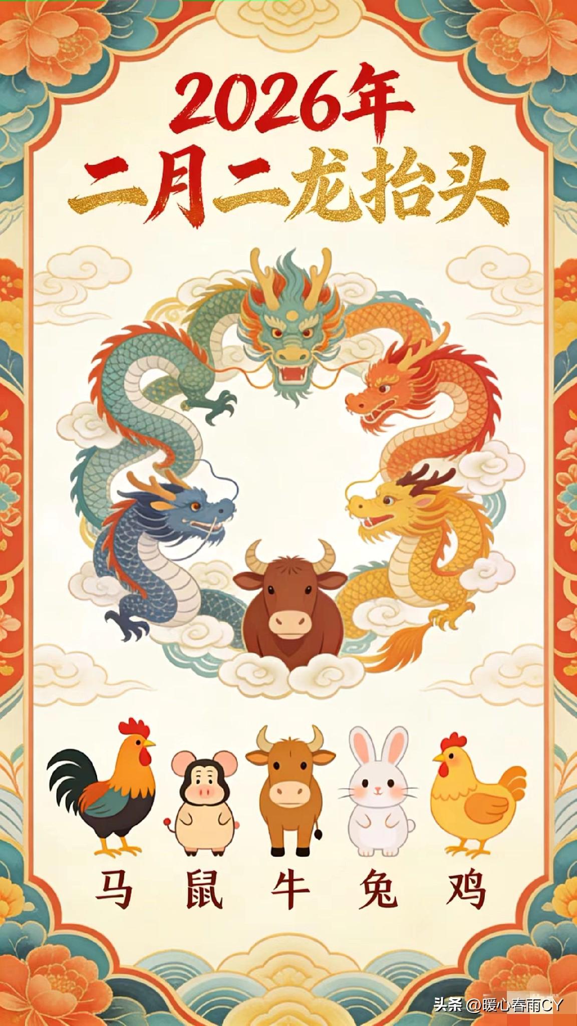 民俗︱二月二龙抬头，这5个属相记得“躲一躲”

二月二龙抬头，民间老讲究里，这天