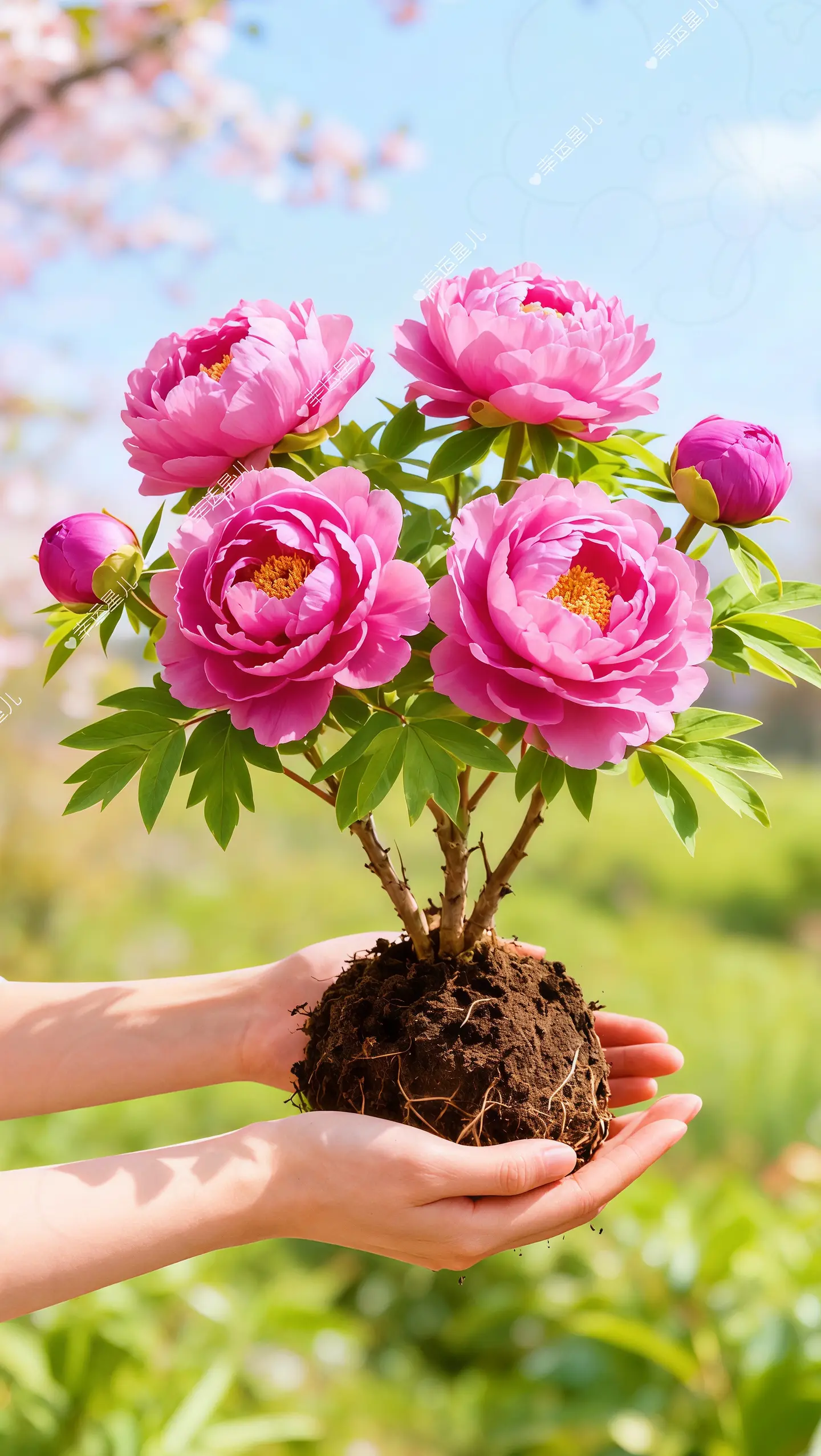 唯有牡丹真国色，花开时节动京城🌿   满株繁花竞放，玫红花瓣层叠舒展...