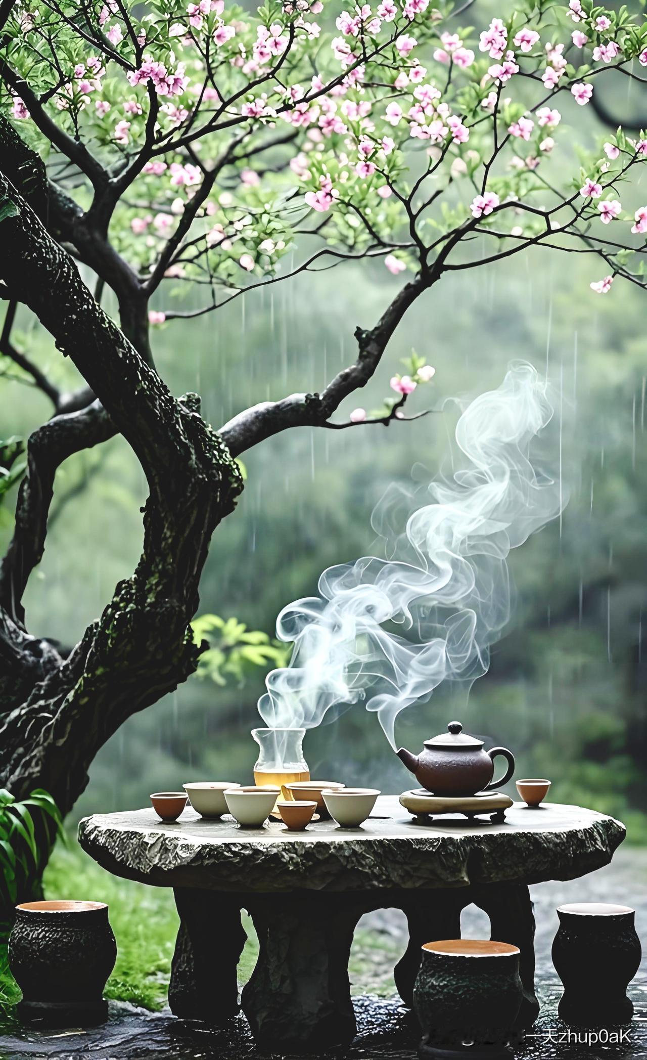 《好见二十弟倡和花字漫兴五首・其一》
——宋·黄庭坚
落絮游丝三月候，
风吹雨洗