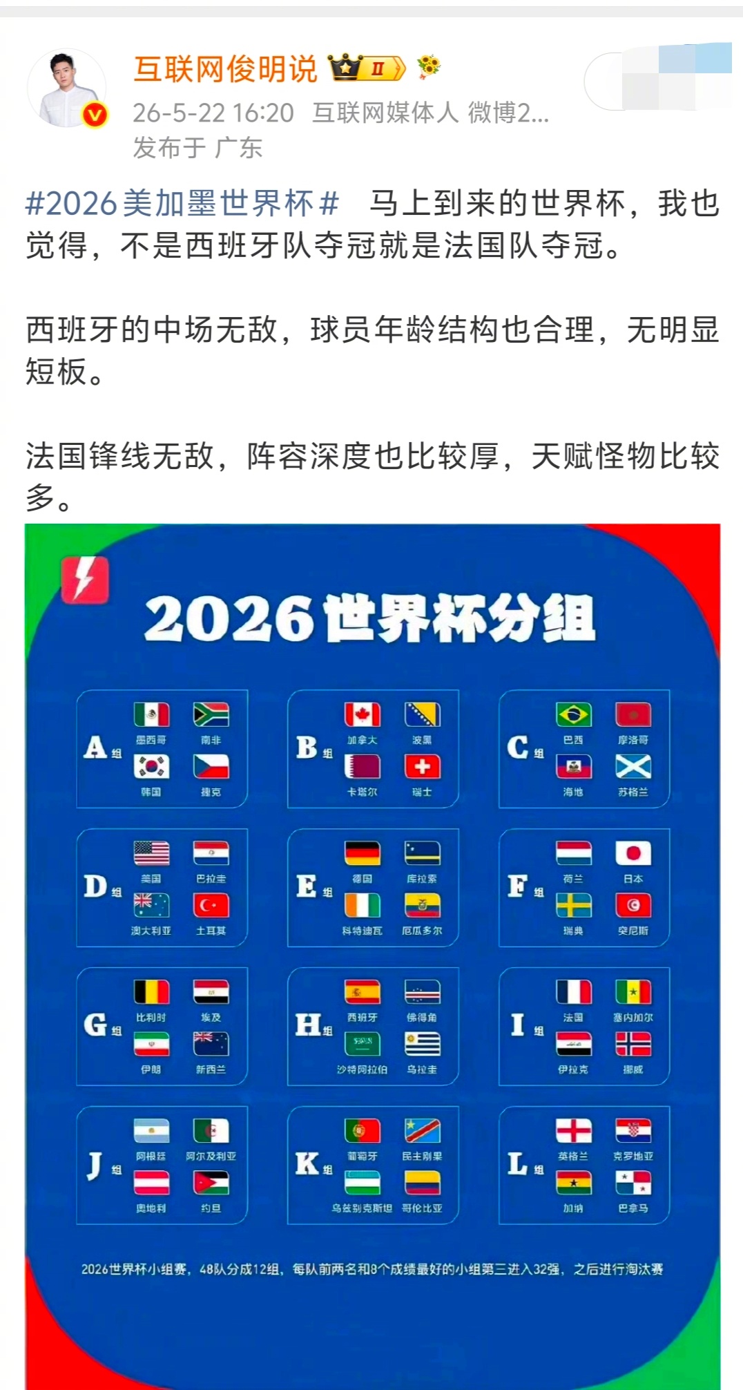 世界杯夺冠概率更新  我也看好西班牙与法国夺冠。但荷兰与葡萄牙也有机会。 