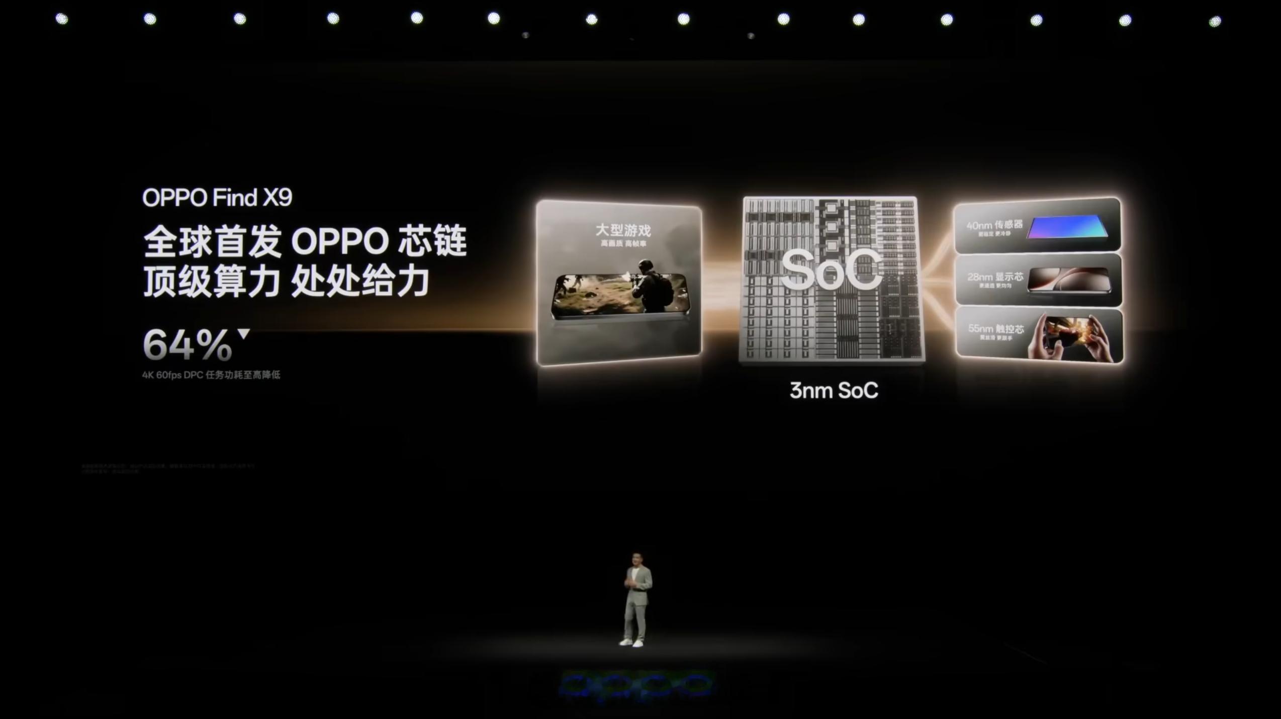 OPPO Find X9 全球首发 OPPO 芯链，联发科天玑 9500 芯片，