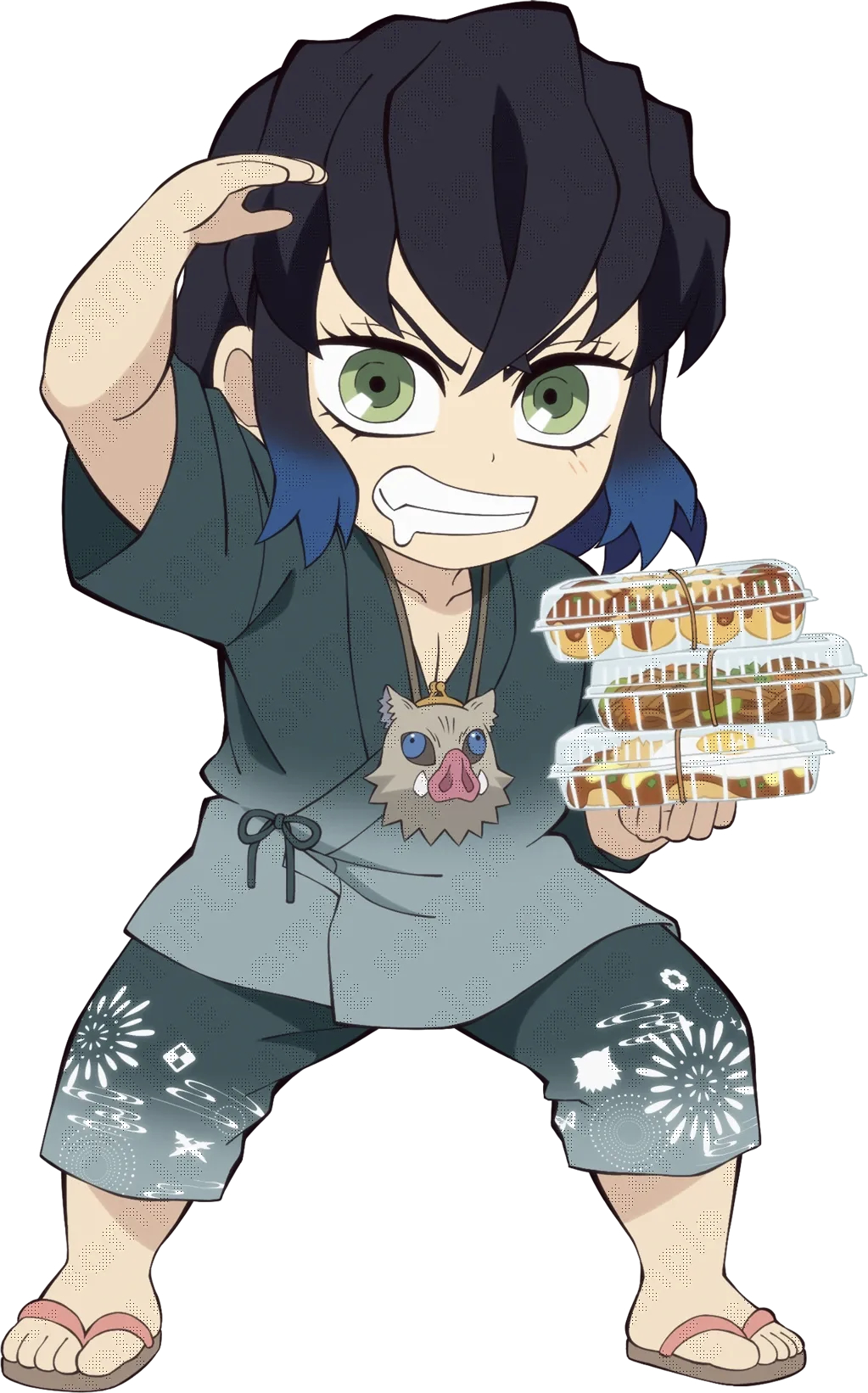 动漫2025动漫嘉年华次元新星计划鬼灭之刃 花火大会主题的Q版角色立绘，可爱男生