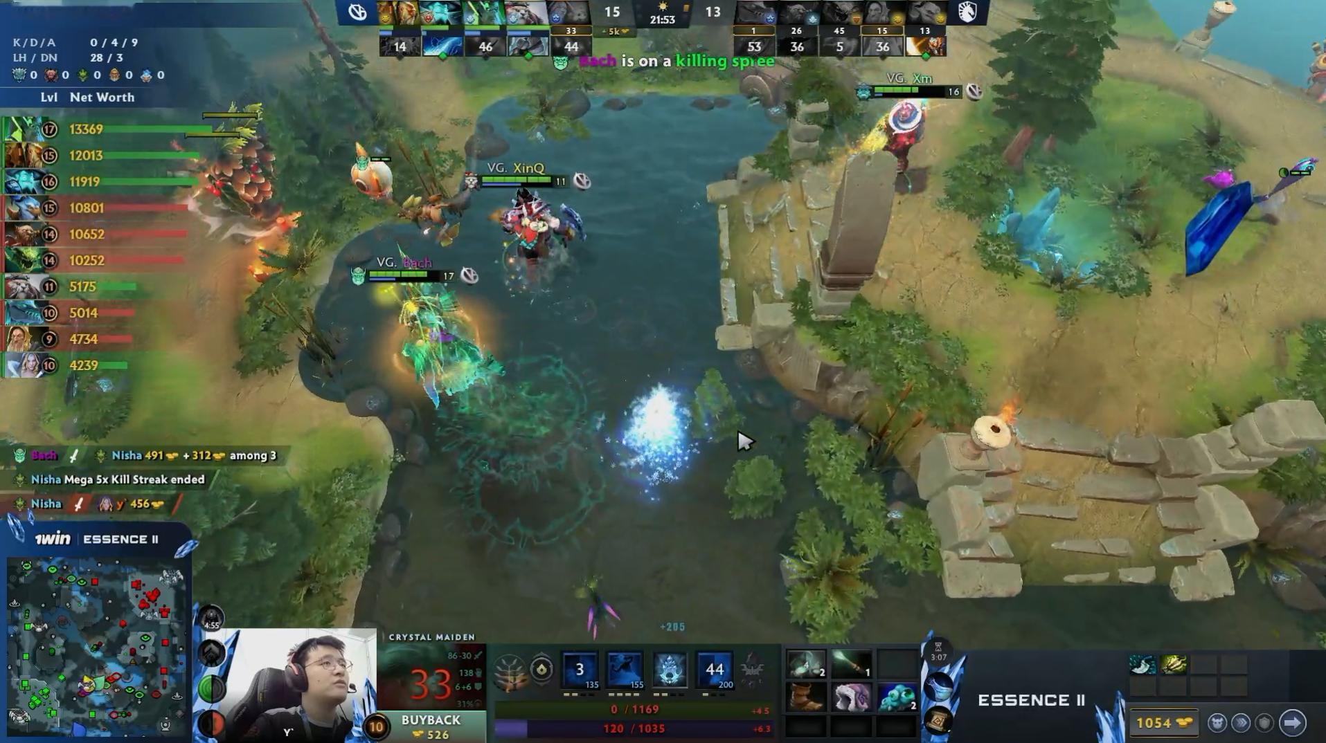 DOTA2 线上赛1W Essence 淘汰赛胜者组半决赛VG对阵液体战队BO3