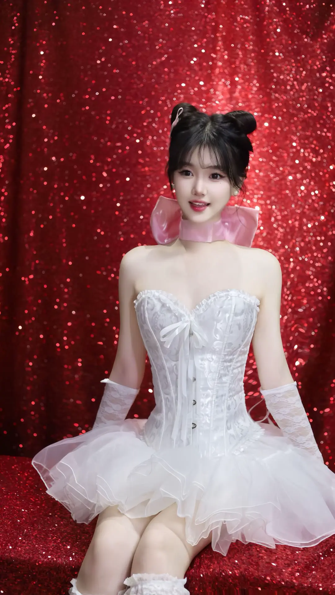 穿婚纱的样子 红色系 愿每个女孩都能嫁给爱情