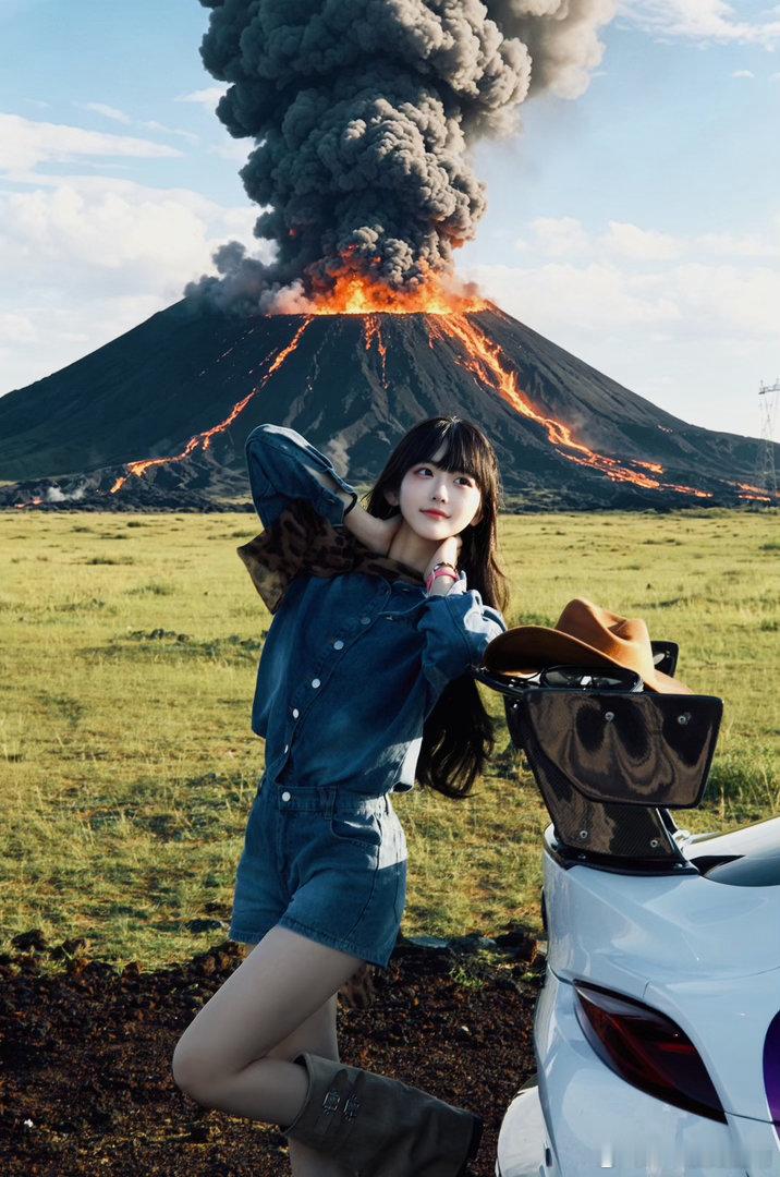 火山爆炸我拍照🌋日常分享