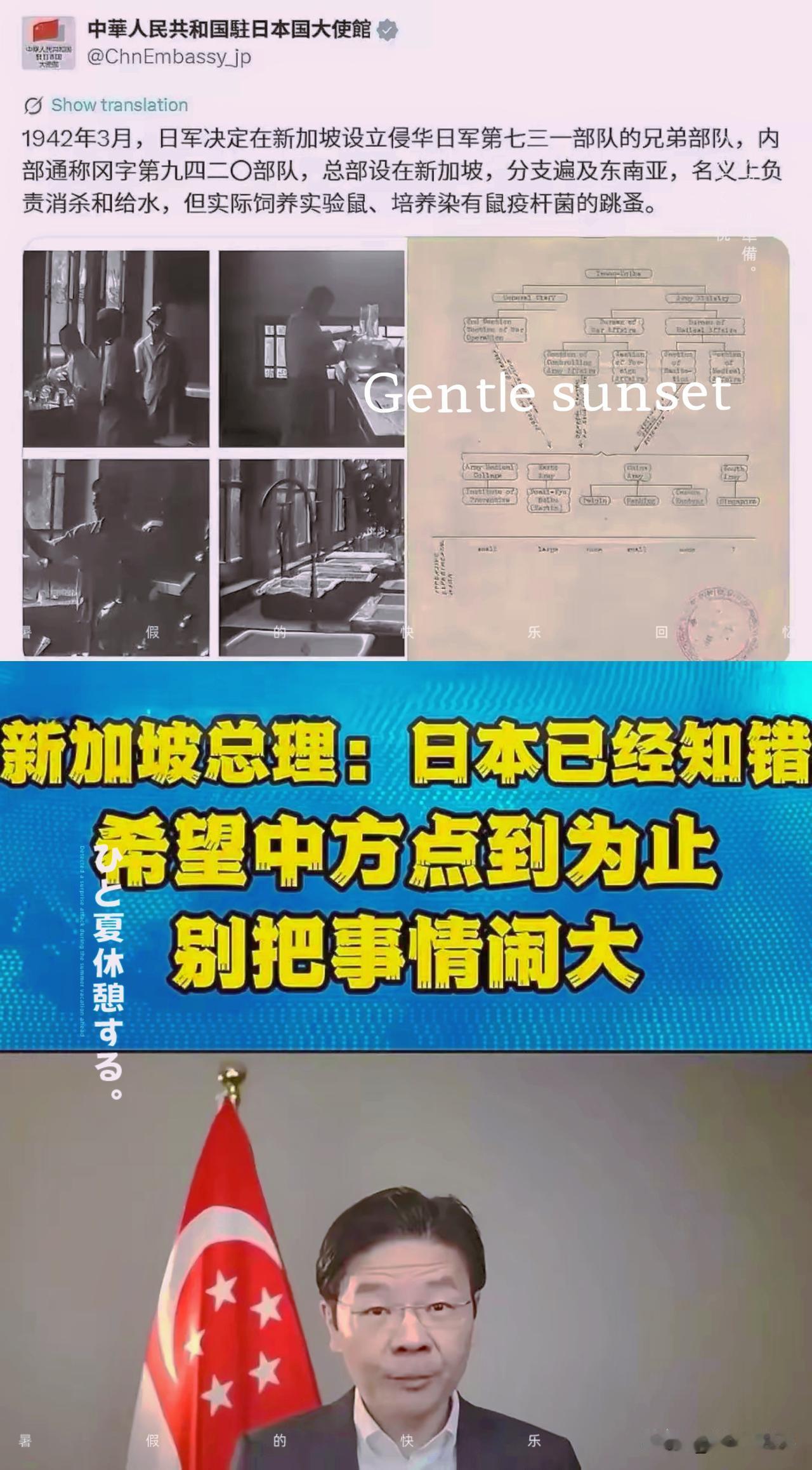 打脸太快了！
中方痛击黄循财涉日言论！
 
新加坡总理黄循财呼吁“中国搁置历史、