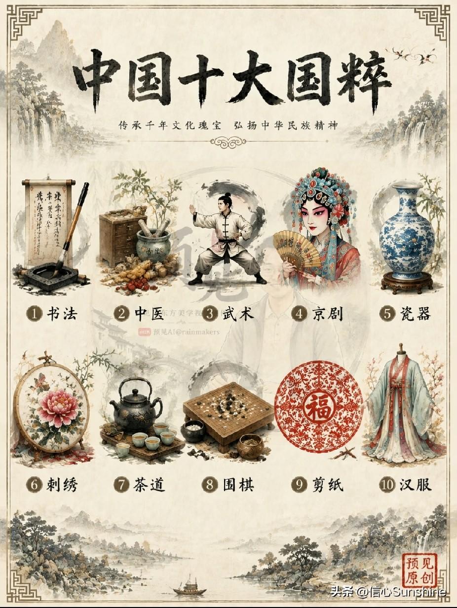 中国十大国粹，每个国人应该知道的基本知识！非遗中国文化