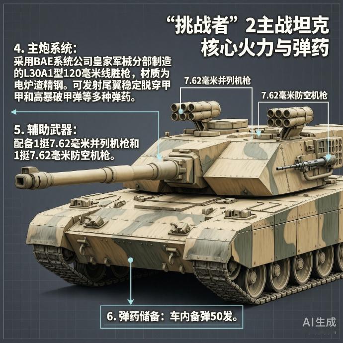 军事ai新视野 英国“挑战者”2主战坦克“挑战者”2（Challenger 2）