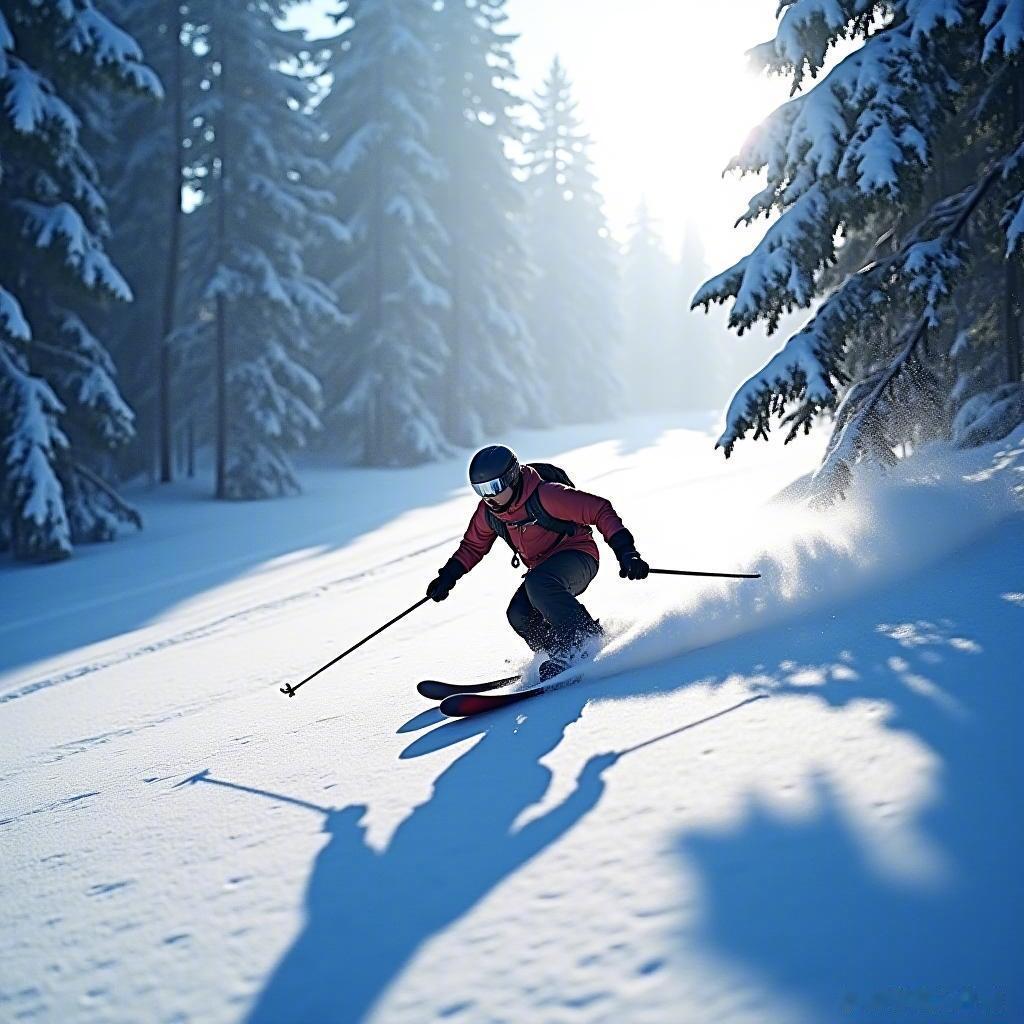 冬雪飘舞，滑雪如飞，愿你在新的一年，勇往直前，收获满满的快乐与成就！❄️⛷️  