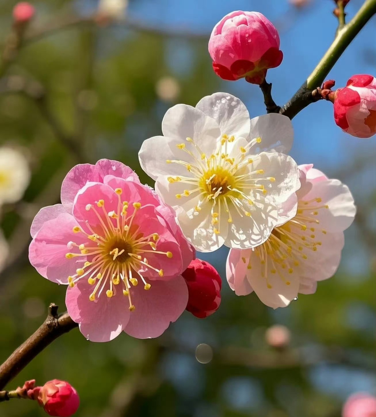 桃花[超话] 陌上花开，春意盎然。 ​​​