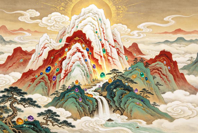 品读《山海经》623——《大荒南经》隗山

原文：
又有隗山，其西有丹，其东有玉