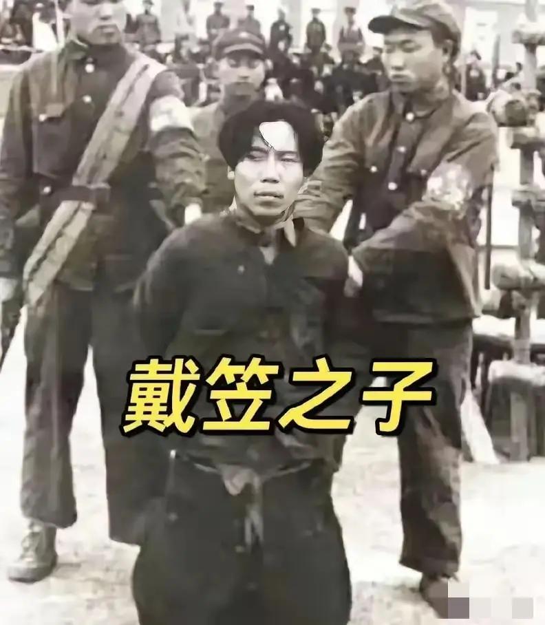 1951年1月，戴笠icon的儿子戴善武icon被五花大绑，跪在地上即将被执行死