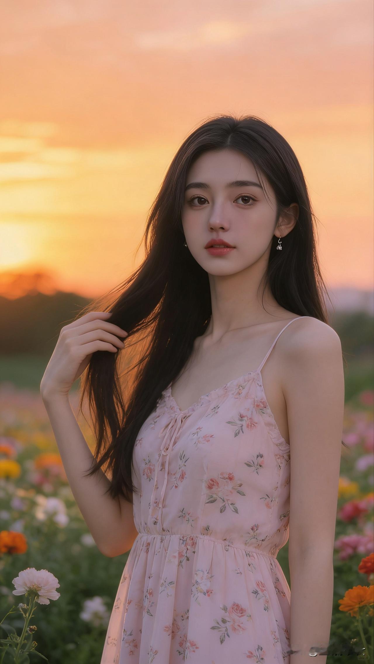 最美的风景，是夕阳下你的笑容。日落夕阳美景