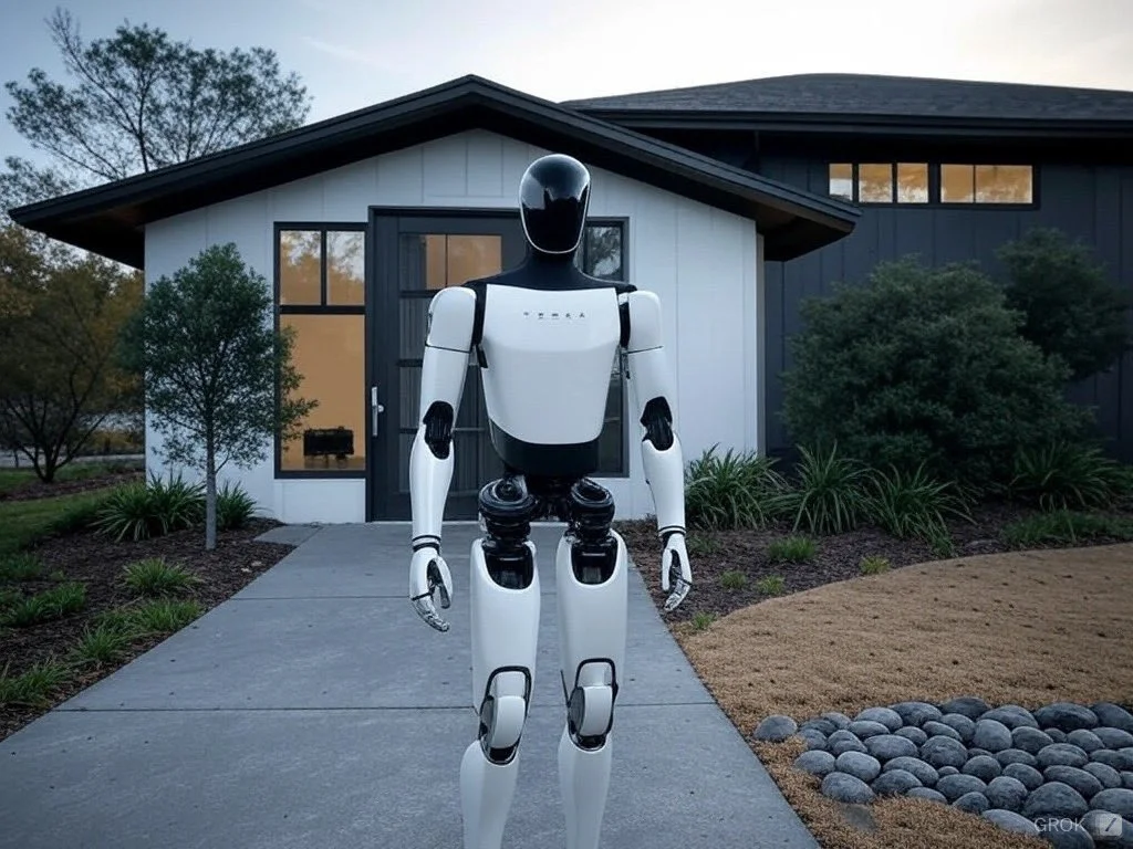 特斯拉擎天柱还可以作为你家的出色安全员，7×24的保障你家的安全。