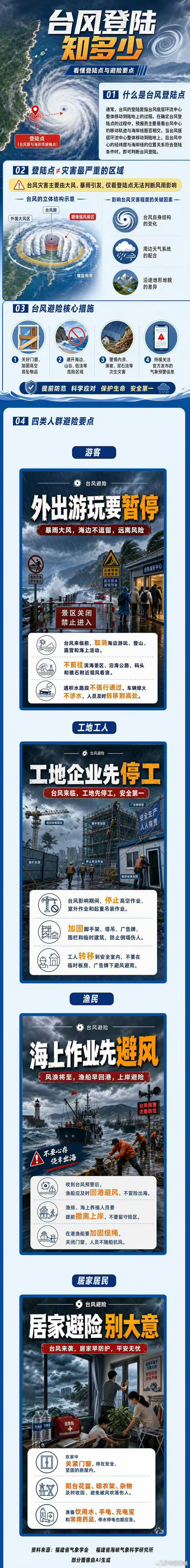 #防台风避险指南#【#一图读懂台风登陆#】2026年第9号台风“巴威”正向闽浙沿
