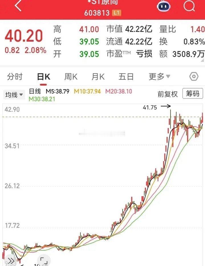 这个st票厉害了！短短半年的时间，走势就从10块的低位，一路飙升到40块多，长高