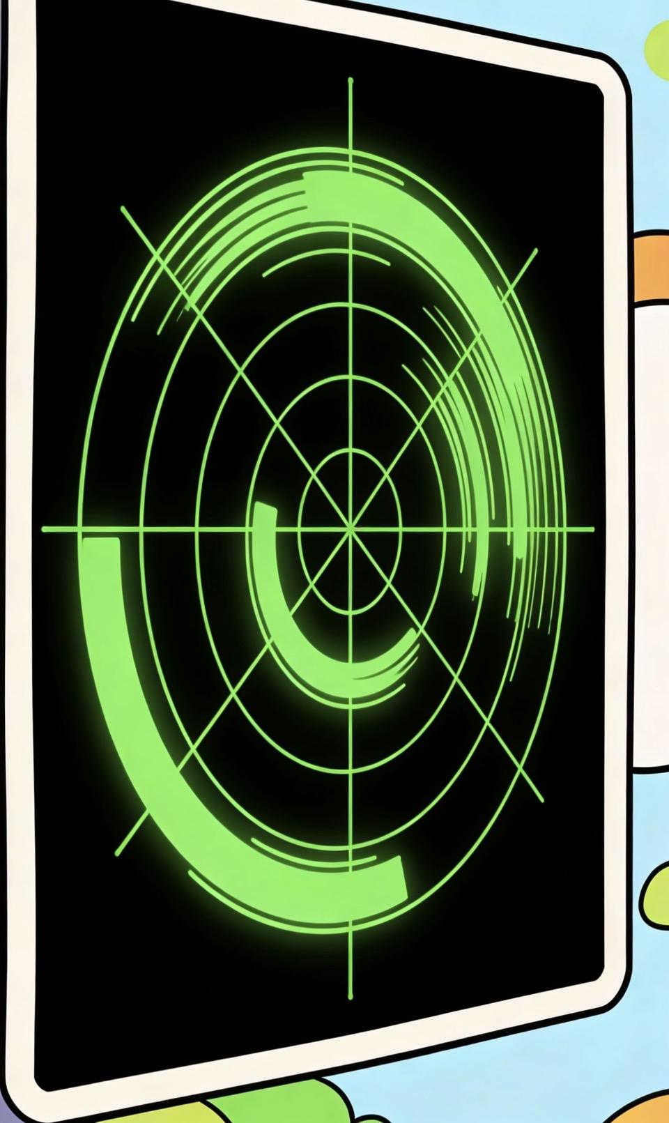 科技感十足的绿色雷达图，未来感十足！🚀📡