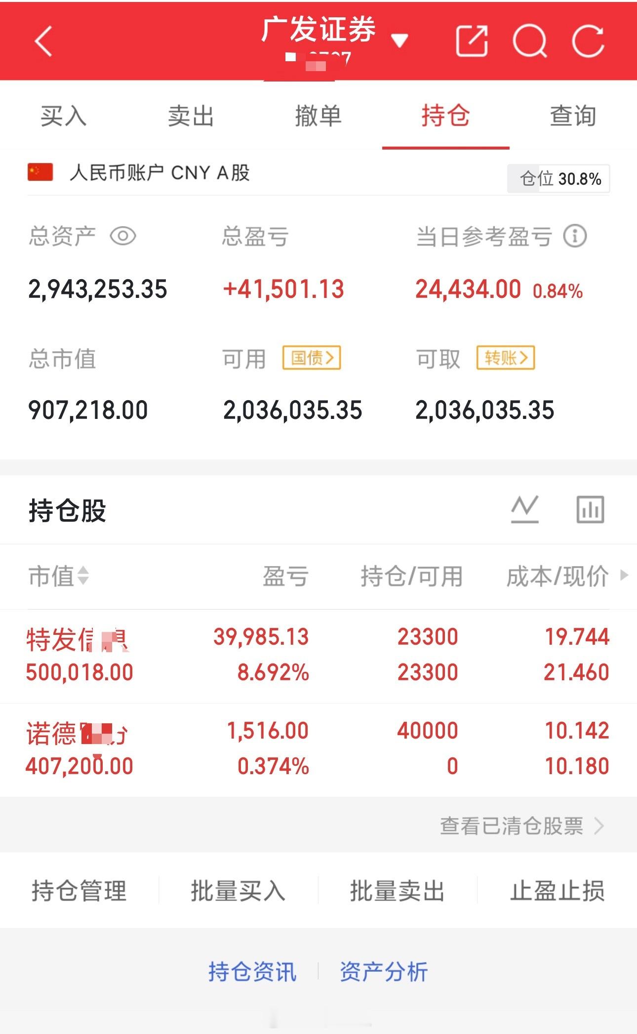 澜姐30个入场，特发一直拿着，目前看来不错 随时会走，仓位有余 尾盘再做打算根据