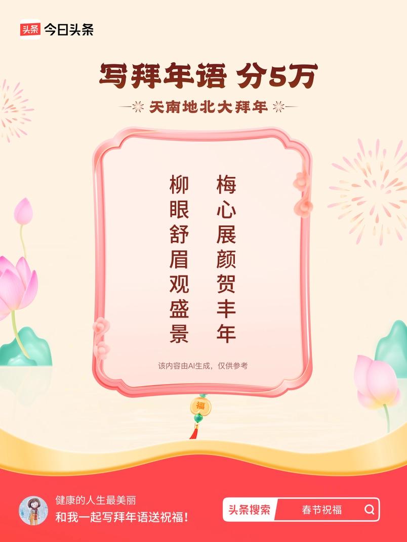 写拜年语送祝福新春拜年送祝福！我的祝福是：“柳眼舒眉观盛景，梅心展颜贺丰年”！快