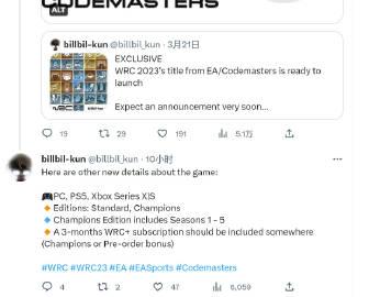 【《WRC》新作将是《WRC23》7月发售】据舅舅党billbil-kun独家爆