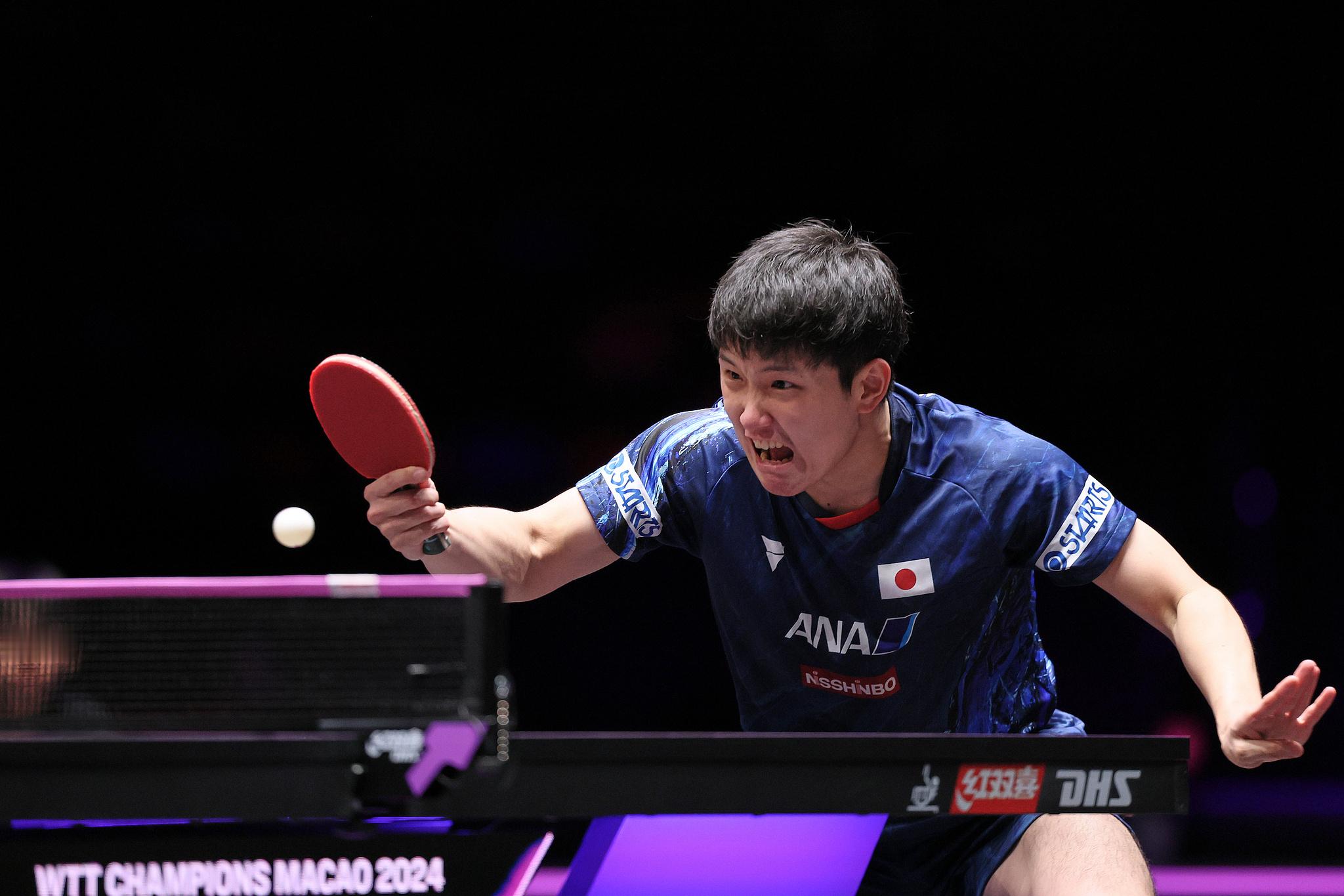 张本智和进横滨赛决赛 半决赛：张本智和🇯🇵 4-1 🇺🇸贾哈【11-5、