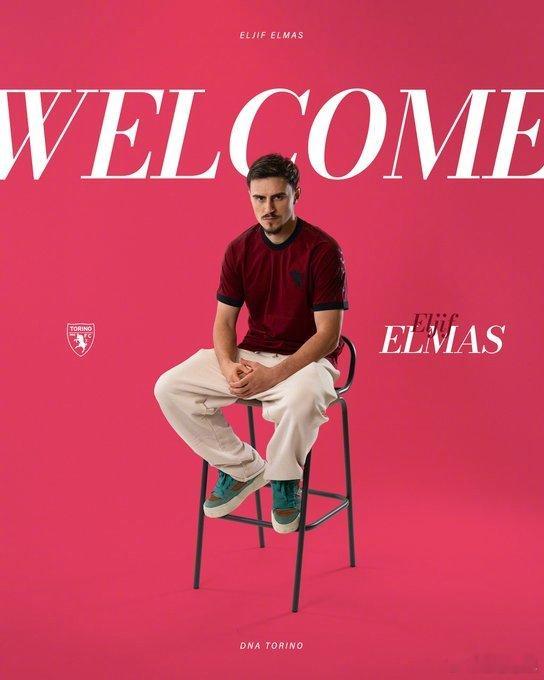 【官方】都灵租借签下25岁的莱比锡中场埃尔马斯（Eljif Elmas），有买断