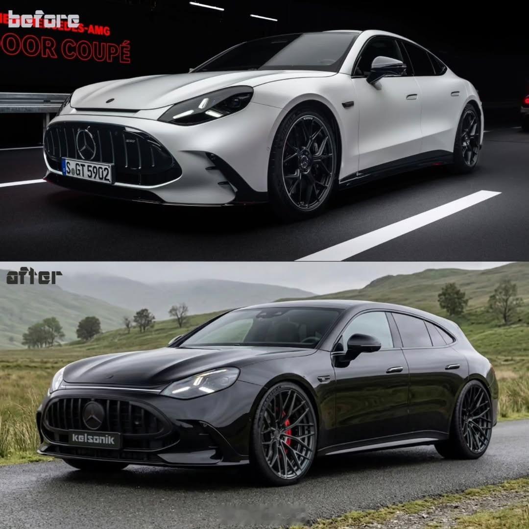 全新奔驰AMG GT猎装版渲染图 谁说全新奔驰AMG GT不帅？如果把它做成猎装