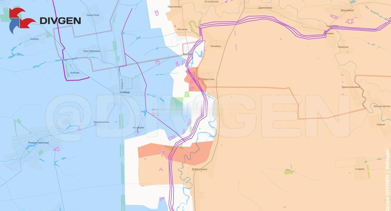 波克罗夫西克方向，俄军在拉多斯特诺耶渡过了扬丘尔河，并控制河西岸阵地后继续向特尔