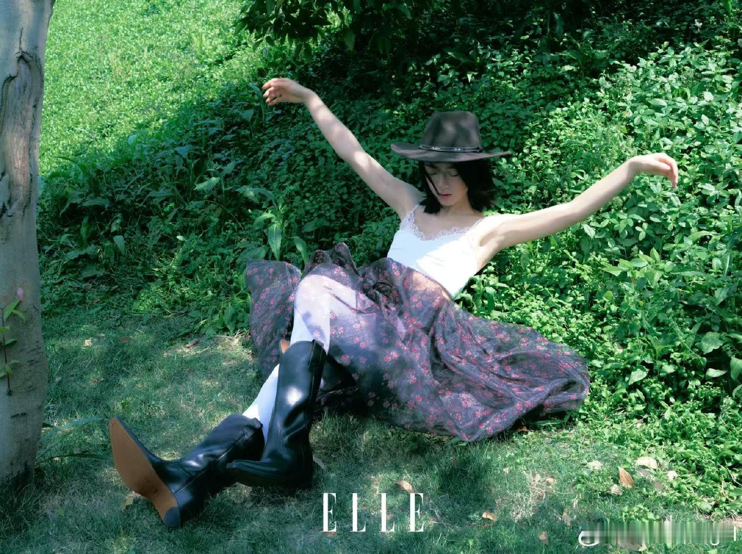 赵今麦elle杂志田园风 赵今麦田园少女风 好适合麦麦！ 