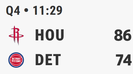 这比分，火箭是逮着一个三分比自己还差的了是吗火箭vs活塞NBA