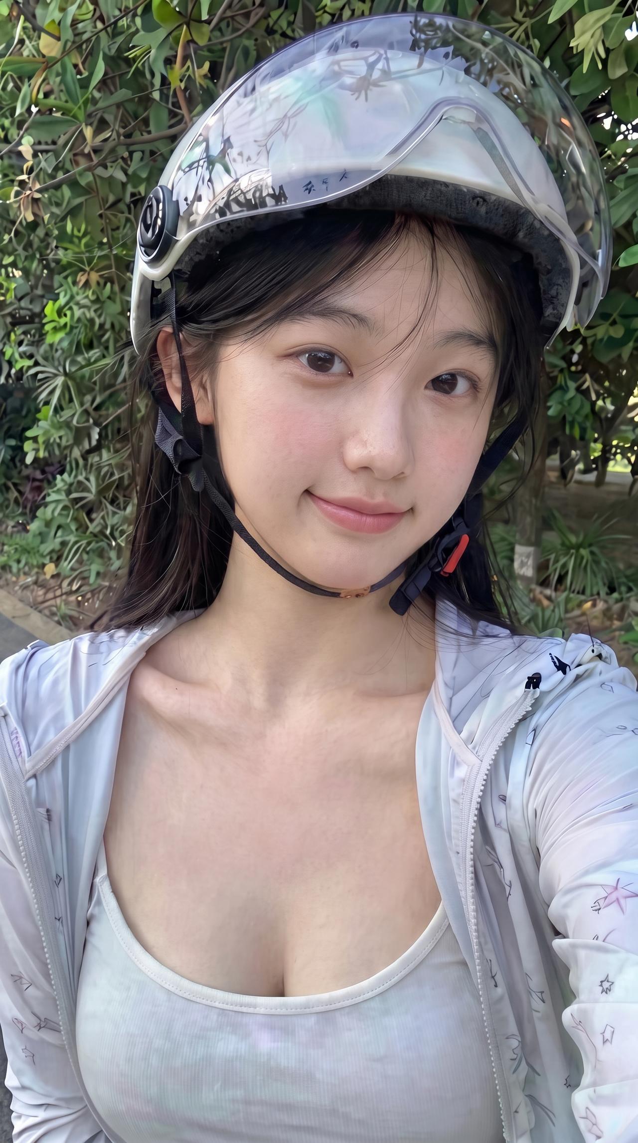 青春女大穿搭 甜酷风骑行 骑车的自由感 阳光正好🌞今天骑行 白薇日常