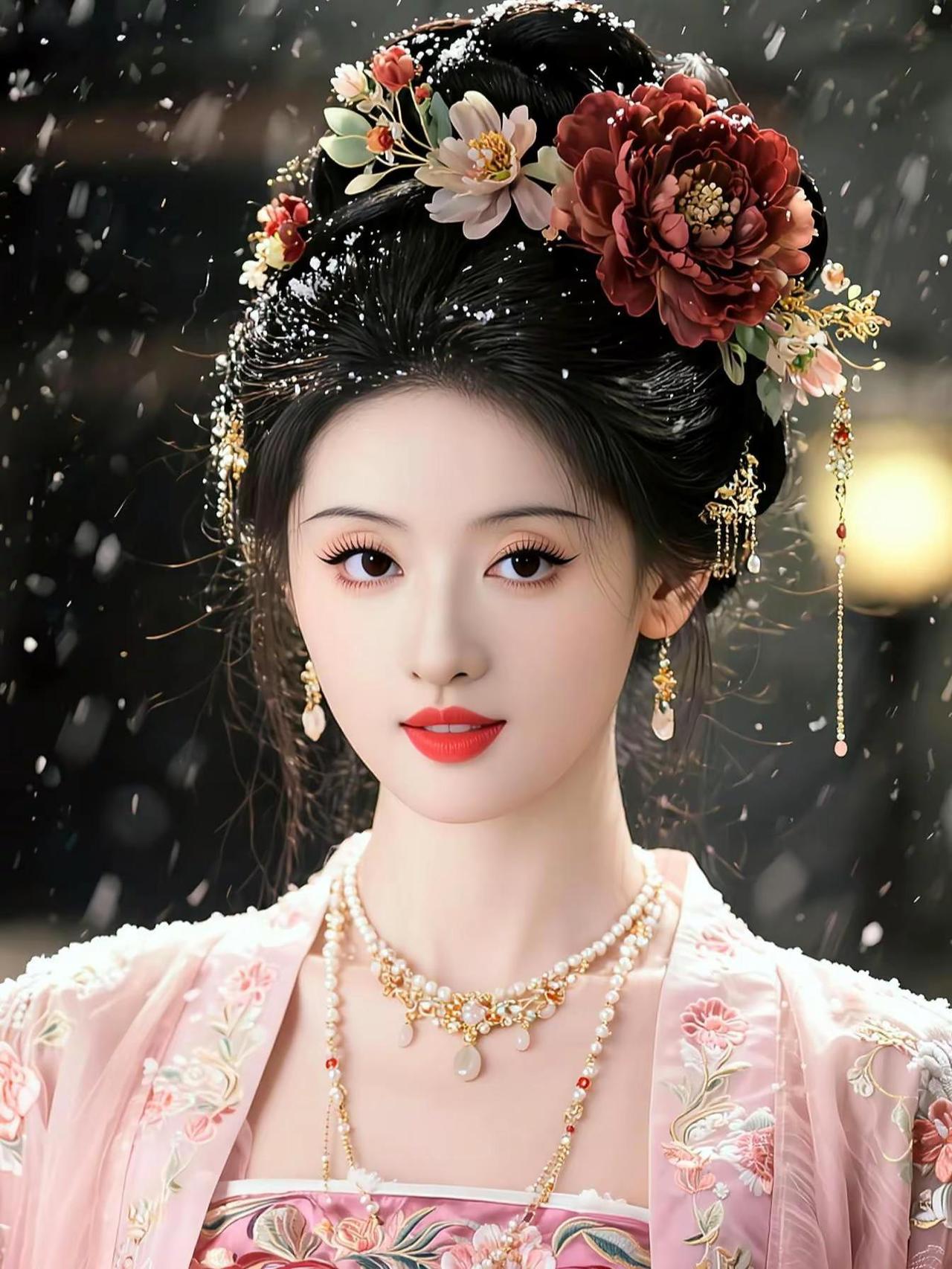 AI雪中汉服照 ai创作