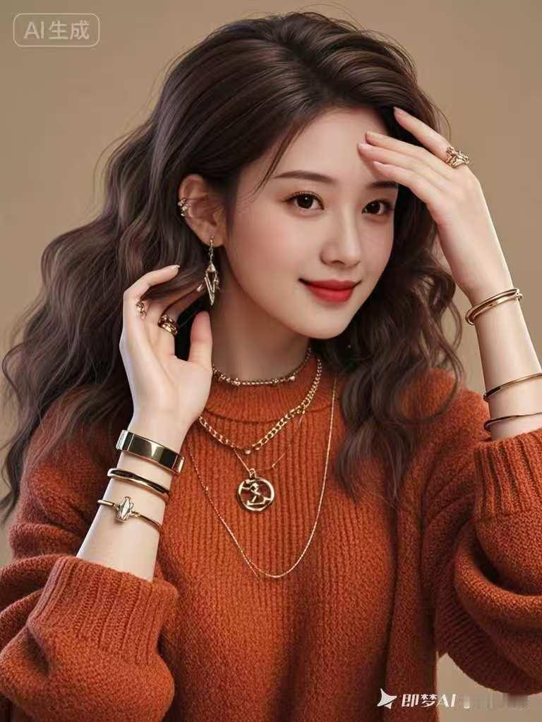 温柔甜美的穿搭，金饰点缀，尽显优雅气质！💖✨