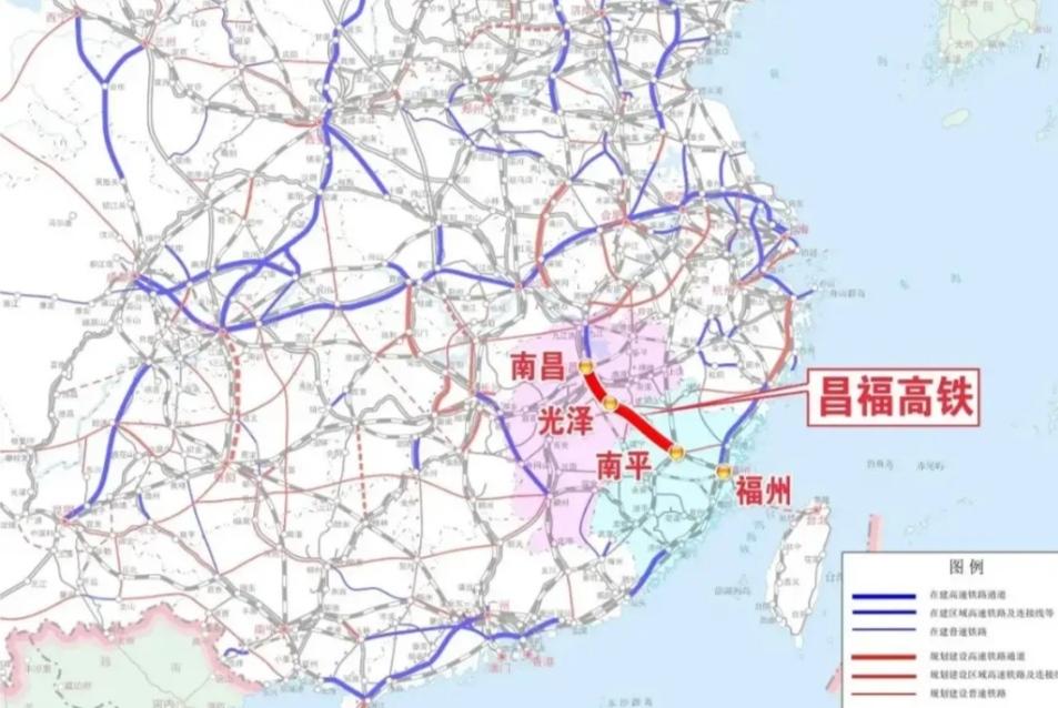 昌福高铁作为连接江西南昌与福建福州的重要高速铁路项目，其规划时速350公里、全程