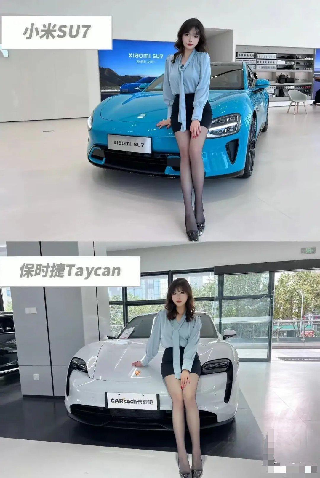 #保时捷[超话]#小米SU7大战保时捷Taycan，哪辆看着更高级？ ​​​